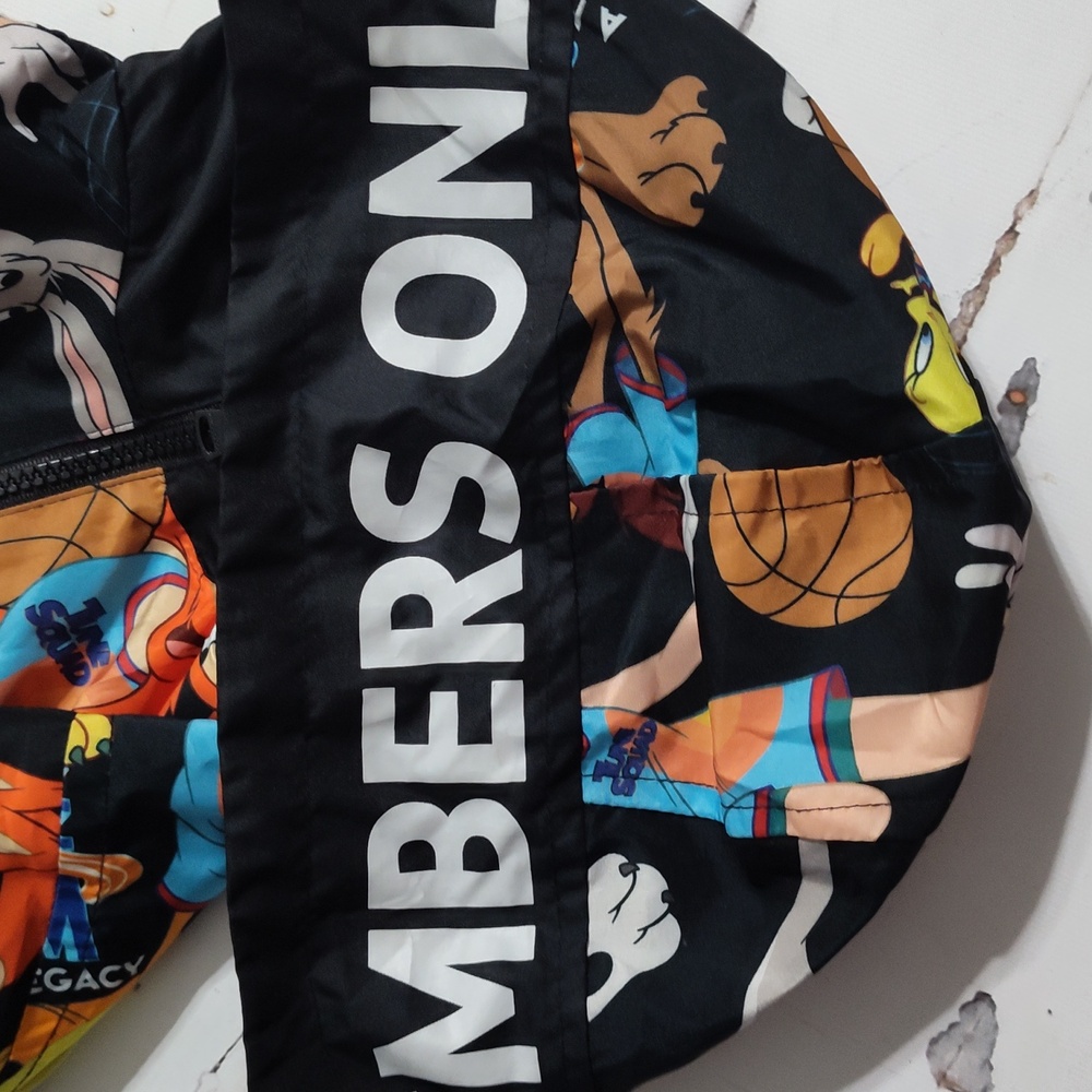 Members only space jam a new legacy bomber jacket sz7 looney tunes bugs bunny - Picture 4 of 5